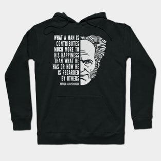 Arthur Schopenhauer Inspirational Quote: What A Man Is Hoodie